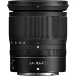 Nikon Z 24-70mm f/4 S lens for mirrorless cameras, available at Camix UK.