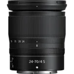 Nikon Z 24-70mm f/4 S lens for mirrorless cameras, available at Camix UK.