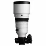 Sony camera with large telephoto lens, ideal for professional photography and wildlife shots.
