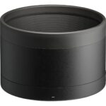 Black camera lens hood for photography equipment.