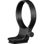 Camera lens tripod mount ring for stability and support.