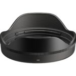 Wide angle lens hood for camera, ideal for reducing glare and protecting lenses.