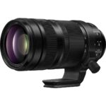 Panasonic Lumix telephoto zoom lens for professional photography.