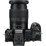 Top view of Nikon Z6 III mirrorless camera with 24-70mm lens.