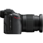 Side view of a professional mirrorless camera with lens, available at Camix camera shop UK.