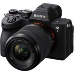 Sony mirrorless camera with lens, available at Camix UK.