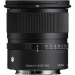 Sigma 12mm f/1.4 DC lens for mirrorless cameras, available at Camix UK.