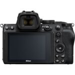 Back view of a Nikon mirrorless camera body with LCD screen and controls.