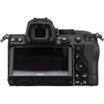 Back view of a Nikon mirrorless camera body with LCD screen and controls.