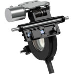 Close-up of a camera shutter mechanism, essential photography equipment.