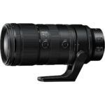 Nikon Z telephoto lens with tripod mount, ideal for professional photography and videography.