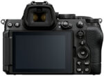Back view of Nikon Z5 II camera with 24-120mm lens kit, showing LCD screen and controls.