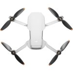 DJI drone with four propellers, ideal for aerial photography and videography.