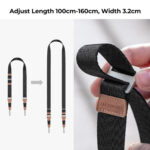 K&F Concept camera strap with adjustable length, suitable for various cameras.