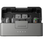 DJI Mic 3 Receiver in charging case, ideal for professional audio recording.