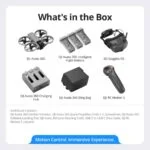 DJI Avata 360 drone kit with goggles, batteries, and accessories.
