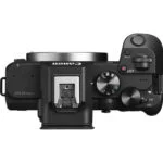 Top view of Canon EOS R8 Mark II camera body, showcasing controls and hot shoe.