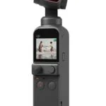 DJI Osmo Pocket 2 handheld gimbal camera with touchscreen, ideal for video and photography.