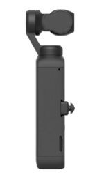 DJI Osmo Pocket 2 handheld gimbal stabilizer camera, side view.